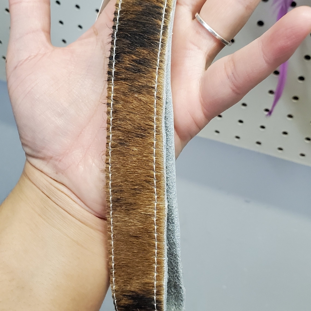 authentic hair on hide wristlet